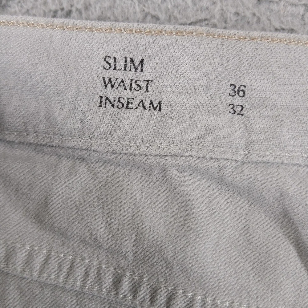 Banana Republic Mens 36x32 Slim Fit Linen Blend Pants Stone Beige Khaki